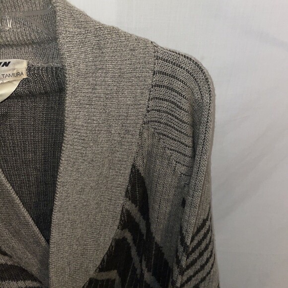 Jun Yumiko Tamura Cardigan Sweater Men’s XL Tan Brown 100% Laine Wool Vtg 80’s - Picture 4 of 12